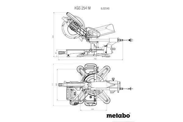 Ingletadora telescópica Metabo KGS 254M - Máquinas y Herramientas online