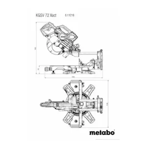 Sierra para madera metabo kgsv 72 xact