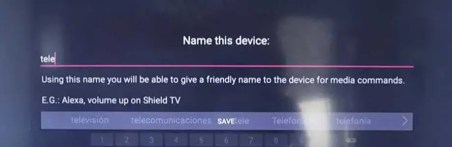 Asigna un nombre a tu televisor